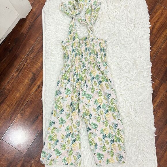 Love & Grow Perfectly Palm Smocked jumpsuit Girls Size 2T - Picture 4 of 7